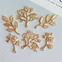 10 Pcs/lot Alloy Leaf Branch Button Accessories DIY Handmade Bridal Ornaments Headdress Clothing Earring Jewelry Accessories 2024 - buy cheap