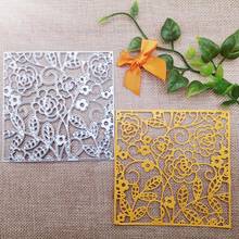New Metal Cutting Dies Scrapbooking flower  leaves square DIY Album Paper Card Craft Embossing stencil Dies 100*100mm 2024 - buy cheap