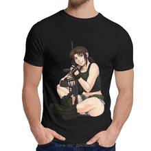 Popular Revy From Black Lagoon Anime T Shirt Men Short Sleeve Cotton T-shirt Fashion Tshirt Funny Tees Harajuku 2024 - compre barato