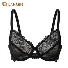 Women's Sheer Lace Bra Plus Size Elegant Full Coverage Underwired See Through 2024 - buy cheap