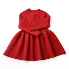 2020 г. Трикотажное платье для девочек; осенне-зимняя одежда; детское платье в клетку для маленьких девочек; хлопковое теплое рождественское платье принцессы 2024 - купить недорого