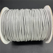 0.5mm 0.8mm 1mm 1.5mm 2mm Silver Grey Waxed Cotton Cord Rope Waxed Thread Cord String Strap Necklace Rope For Jewelry Making 2024 - buy cheap