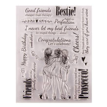 Good Friend Clear Stamps Transparent Silicone Stamp for DIY Scrapbooking Paper Card Craft Tools 2024 - buy cheap