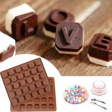 26 English Letters 4 White Board Chocolate Silicone Mold Cake Mold Candy Ice Cubes Mould Pastry Soap Molds Fondant Baking Tools 2024 - buy cheap
