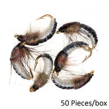 ICERIO 50PCS Scud Nymph Fly Trout Fishing Fly Lures #12 2024 - buy cheap