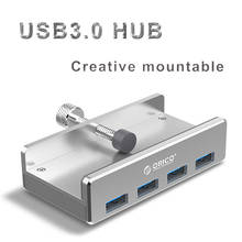 USB3.0 концентратор со встроенным следить за стол Расширенный 4-портовый Алюминий usb-хаб Поддержка Мощность зарядки скорость передачи: 5 Гбит/с USB разъем 2024 - купить недорого