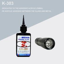 50ml Kafute K-303 UV Glue + 9LED UV Flashlight UV Curing Adhesive Acrylic Transparent Plastic Acrylic Adhesive 2024 - buy cheap