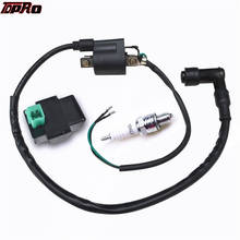 TDPRO Motorcycle Racing Ignition Coil + 5 Pins CDI Box+Spark Plug For 50cc 70cc 90cc 110cc 125cc Scooter ATV Quad Pit Dirt Bike 2024 - buy cheap