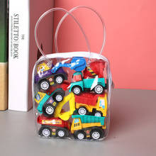 Модель автомобиля 6 шт., игрушечная мобильная техника, пожарная машина, такси, модель детского мини-автомобиля, игрушка для мальчиков, подарок, литой игрушка для детей 2024 - купить недорого