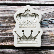 Forma de silicone coroa princesa rainha 3d, molde para bolo fondant, ferramentas de decoração, argila, doce, chocolate 2024 - compre barato