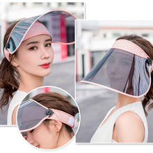 Womens Anti-UV Wide Brim Visor Cap Beach Adjustable Sun Protection Hat Outdoor 2024 - buy cheap