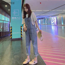 Jumpsuits Women Denim Washed Blue Overalls Korean Style Casual Loose Pants Rompers Womens with Pocket Vintage Spring Chic Female 2024 - buy cheap