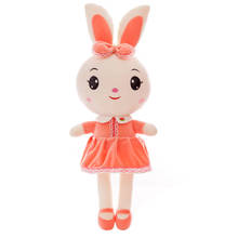 45-110cm novo adorável coelho pelúcia brinquedo animais bonito princesa coelho boneca para meninas presente macio dos desenhos animados bonecas de pelúcia com arco 2024 - compre barato