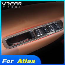 Vtear For Geely Atlas Emgrand NL-3 Proton X70 window switch cover glass lifting trim frame interior control panel styling 2019 2024 - buy cheap