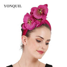 Phalaenopsis flowers Thick Velvet Headbands Fashion Round Vintage Hair Accessories Hair Band Headwear Plastic Hairbands Ladies 2024 - buy cheap