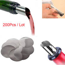 Серебряный дисковый разливатель для вина 200 шт./лот, дрип-защита, останавливающий слив, дисковый слив, дрип-останавливающий слив 2024 - купить недорого