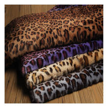 High-grade imitation leopard wool faux plush fur fabric for winter coat vest Fur collar 160*50cm plush fur tissu telas 2024 - buy cheap