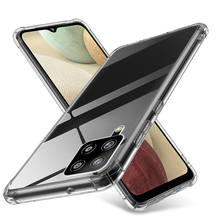 Capa de silicone tpu transparente para samsung a12, capa macia para proteção do celular 2024 - compre barato