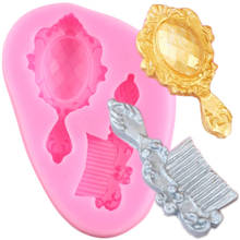 3D Mirror Comb Shape Silicone Molds DIY Cupcake Topper Fondant Cake Decorating Tools Cookie Baking Candy Clay Chocolate Moulds 2024 - buy cheap