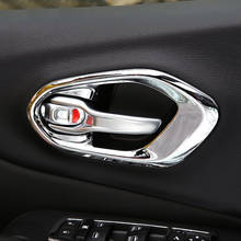 ABS cromado para puerta interior de coche, marco Protector embellecedor de cubierta, para Jeep Cherokee KL 2014, 2015, 2016, 2017, 2018, accesorios 2024 - compra barato