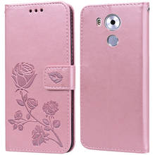 Luxo couro flip book caso para huawei companheiro 8/mate8 rosa flor carteira suporte caso capa do telefone saco coque 2024 - compre barato