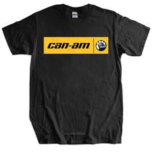 Camiseta negra para hombre, camisa con logotipo Cool Can Am, a rayas del equipo Brp, divertida, de moda, Unisex, talla europea 2024 - compra barato