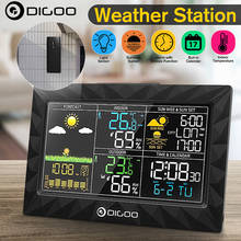 DIGOO-Estación Meteorológica de DG-TH8988 colores, termómetro con Sensor remoto para exteriores, higrómetro, despertador, amanecer y atardecer 2024 - compra barato