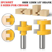 2pcs 8mm 12mm 1/2" Shank Large Tongue & Groove Router Bit Set Line knife Tenon Cutter Woodworking Tools 2024 - buy cheap