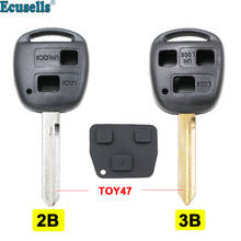 2 button 3 button replacement Remote Key Shell case fob For Toyota Corolla Camry Land cruiser RAV4 TOY47 uncut 2024 - buy cheap