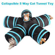 Brinquedo para gato túnel de 1/5 vias, brinquedo para pet túnel dobrável tubo de túnel de pet brinquedo de buraco para gatos coelho 2024 - compre barato