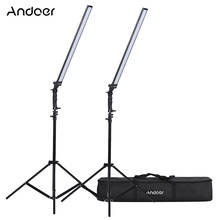 Andoer-Kit de estudio de fotografía y vídeo, Kit de luz Led de estudio fotográfico, luz de relleno de mano regulable con soporte de luz 36w 5500K CRI90 + 2024 - compra barato