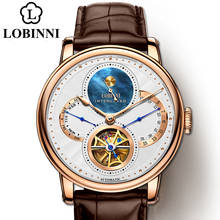 LOBINNI Rome dial watches mens 2020 relogio masculino Automatic gear Mechanical Brands steel orologio Leather Cost wrist watch 2024 - buy cheap
