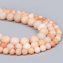 Matte Natural Original Mineral Pink Aventurine Jades Round Loose Spacer Stone Beads For Jewelry Making 15" Diy Bracelet Necklace 2024 - buy cheap