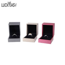 Brushed PU Leather Ring Box Jewelry Storage Box Gift Box For Ring Jewelry Wedding Gift Box Birthday Ring Box Free Shipping 2024 - buy cheap