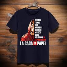 Salvador Dali Funny Printed La Casa De Papel T Shirt Money Heist Tees TV Series Tshirts Men Short Sleeve House Of Paper T-Shirt 2024 - buy cheap