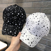 2021 spring and summer new baseball cap men and women Snapback niche Korean fashion trend starry striped sunshade cap 2024 - buy cheap