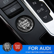 Car Start Stop Engine Push Switch Buttons Trim Carbon Fiber for Audi Q5/Q7/A7/A6L/A5 /A4L Keyless Start Button Cover Case Shell 2024 - buy cheap
