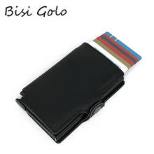 BISI GORO 2021 New Card Holder Pop-Up PU Leather Card Wallet High Quality RFID Blocking Smart Card Case Security Anti ID Holder 2024 - buy cheap