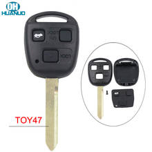 ¡Oferta! Carcasa de llave remota de 3 botones para Toyota Yaris Avensis, funda de llave Fob Blade TOY47 con almohadilla de botón 2024 - compra barato
