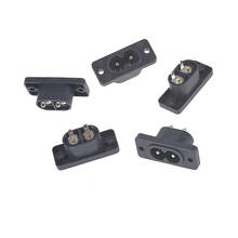 5 PCS Power Plugs IEC320 C8 2 Terminal Power Plug Inlet Socket AC 250V 2.5A Black 2024 - buy cheap