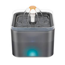 Fuente de agua automática para mascotas, alimentador dispensador de 2L con luz LED, bebedero, tazón de agua para gatos, gatitos, cachorros y perros, suministros 2024 - compra barato