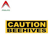 Adesivo de advertência aliauto, adesivo engraçado para carro colmeia abelha acessórios pvc para jdm vw polo lada grnissan ani golf 5,15cm * 5cm 2024 - compre barato