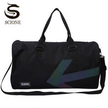 Unisex sacos de viagem moda reflexiva bolsa de ombro grandes sacos de bagagem duffle saco portátil bolsa de fitness sapatos bolso xa318 2024 - compre barato