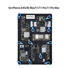 Ferramenta de manutenção bga qianli 6 em 1, suporte para plataforma pcb de reballing bga para iphone x/xs/xs max/11/11 pro/11 pro max, estêncil para plantio 2024 - compre barato