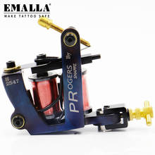 EMALLA Coil Tattoo Machine Gun Iron 10 Wrap Coil Tattoo Gun for Liner Clip Cord Tattoo Power Supply Tattoo Body Art Supplies 2024 - buy cheap