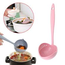 Professional2 In 1 Hot Pot Dinnerware Porridge Soup Spoon With Filter Skimmer Kitchen Utensil Long Handle Colander pink 2024 - buy cheap