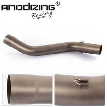 Motorcycle Exhaust Middle Link Connecting Pipe Round Muffler Slip-On for Kawasaki ZX6R ZX-6R 2009 2010 2011 2012 2013 2014-2018 2024 - buy cheap