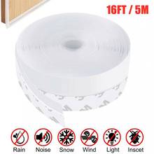 5M Self Adhesive Silicone Sealing Strip Door And Window Seal Sound Insulation Strip Door Bottom Windshield Weather Tape Strip 2024 - buy cheap