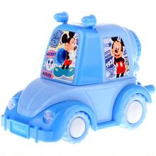 Apontador de lápis em forma de carro, disney, mickey, fofo, carro, estudante, desenho, papelaria, escritório, presente 2024 - compre barato