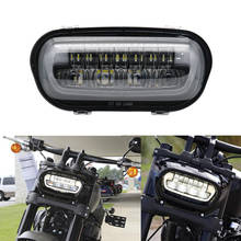 Farol de led para moto fat bob, lâmpada para dirigir, grosso, bob, luzes, 9 ", 40w, 2018, 2019 2024 - compre barato